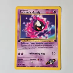 Sabrina’s Gastly 97/132 Gym Challenge 1st Edition Pokemon TCG WOTC 2000 - Image 1