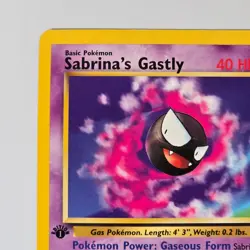 Sabrina’s Gastly 97/132 Gym Challenge 1st Edition Pokemon TCG WOTC 2000 - Image 2