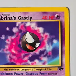 Sabrina’s Gastly 97/132 Gym Challenge 1st Edition Pokemon TCG WOTC 2000 - Image 3