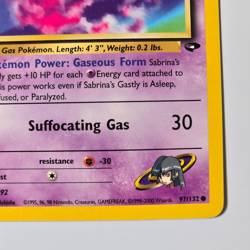 Sabrina’s Gastly 97/132 Gym Challenge 1st Edition Pokemon TCG WOTC 2000 - Image 4