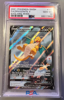 Dragonite V 192/203 Alt Art Evolving Skies Pokemon Card - PSA 10 Gem Mint - Image 2