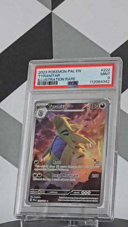 2023 POKEMON TCG - PALDEA EVOLVED #222 TYRANITAR ILLUSTRATION RARE PSA 9 MINT 🔥 - Image 2