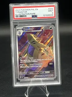 2023 POKEMON PALDEA EVOLVED #222/193 TYRANITAR ILLUSTRATION RARE PSA MINT 9 - Image 1