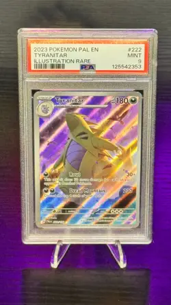 Pokemon Tyranitar 222/193 Paldea Evolved Illustration Rare PSA 9 MINT - Image 1