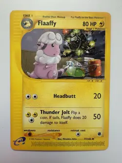 2002 Flaaffy Christmas Tree Pokemon Expedition 77/165 Card LP - Image 1