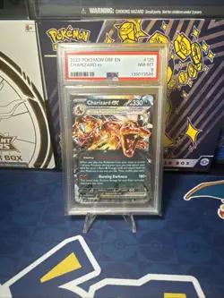 Pokemon TCG Obsidian Flames Charizard EX Double Rare Card 125/197 PSA 8 NM-MT - Image 1