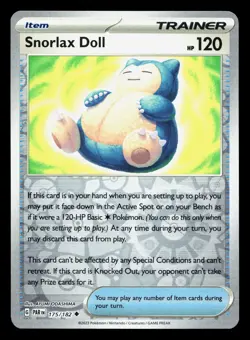 Snorlax Doll 175/182 Paradox Rift NM Reverse Holo Pokemon Card TCG - Image 1