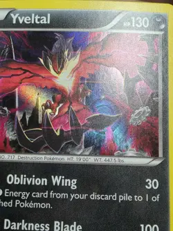 MP Pokemon TCG Yveltal 65/114 Steam Siege Holo - Image 2