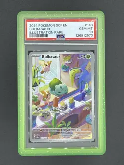 Pokemon Bulbasaur 143/142 Sv07: Stellar Crown Illustration Rare Holo PSA 10 2024 - Image 1