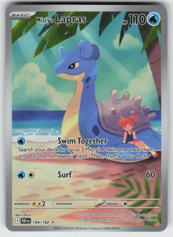Misty's Lapras Illustration Rare SV10: Destined Rivals 194/182 Pokemon - Image 1