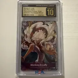 One Piece Monkey D Luffy P-041 1st Anniversary Tournament Winner CGC PRISTINE 10 - Image 3