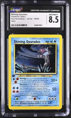 2001 POKEMON NEO REVELATION 1ST EDITION SHINING GYARADOS 65/64 HOLO FOIL CGC 8.5 - Image 1