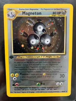 Pokemon Magneton 10/64 Neo Revelation 1st Edition Holo Rare NM - Image 1