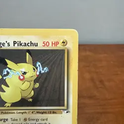 Lt. Surge’s Pikachu 1st Edition 81/132 Gym Heroes WOTC Pokemon 2000 MP - Image 3