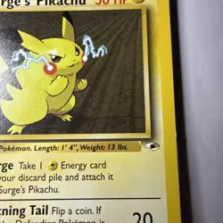 Lt. Surge’s Pikachu 1st Ed Gym Heroes 81/132 WOTC Vintage Pokemon HP Crease - Image 5