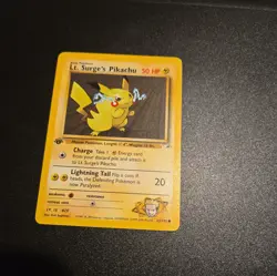 Pokemon Lt. Surge's Pikachu 81/132 WotC Gym Heroes 1st Edition Common LP- - Image 1