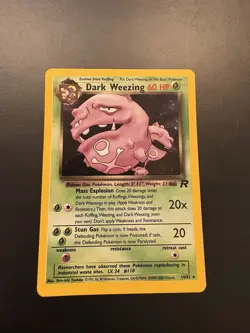 Pokemon Dark Weezing Holo Rare TCG Card 14/82 Team Rocket Series - Image 1