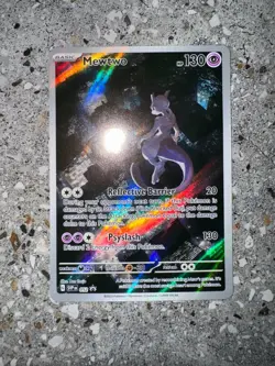 Pokemon TCG Cards Mewtwo SVP052 Black Star Promo Illustration Rare NM - Image 3