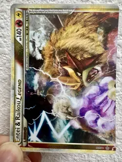 Entei Raikou Legend Top Half Card 90/95 Unleashed Ultra Rare Set Pokemon - Image 4
