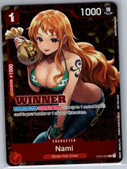Nami (Tournament Pack Vol. 3) [Winner] ST01-007 - One Piece Card Game - NM - Image 1