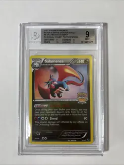 2012 Pokemon Salamence Stamp B&w Dragon Vault Regional Championships Bgs 9 Mint - Image 1