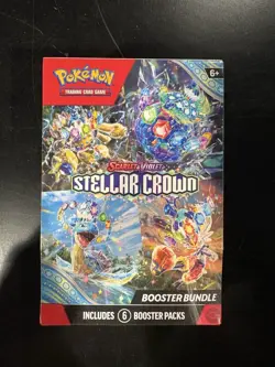 Pokemon TCG Stellar Crown Booster Bundle 6 Pack Factory Sealed - Image 1
