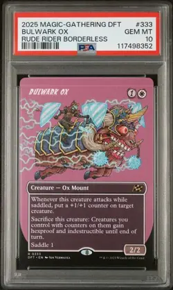 BULWARK OX Aetherdrift Borderless Rare PSA 10 Gem Mint MTG [Nostalgium] - Image 1