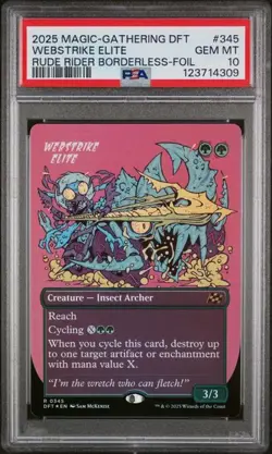 WEBSTRIKE ELITE Aetherdrift Borderless Foil Rare PSA 10 MTG [Nostalgium] - Image 1