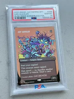 PSA 10 ~ Gas Guzzler #338 FOIL - Rude Rider Borderless MTG Aetherdrift DFT - Image 1