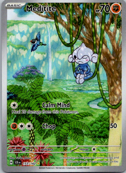 Pokemon TCG Meditite 153/142 Illustration Rare Stellar Crown NM/M - Image 1