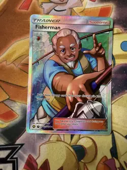 Pokemon Fisherman SV83/SV94 Hidden Fates: Shiny Vault Shiny Holo Rare NM - Image 1