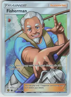 Pokemon Fisherman SV83/SV94 Hidden Fates: Shiny Vault Shiny Holo Rare NM - Image 1