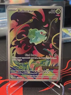 Pokemon TCG Card Bulbasaur 133/132 Mega Evolution Box Topper Stamped Promo - NM - Image 1