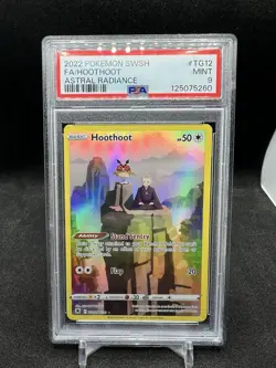 2022 POKEMON SWORD & SHIELD ASTRAL RADIANCE #TG12 FULL ART/HOOTHOOT PSA 9 - Image 1