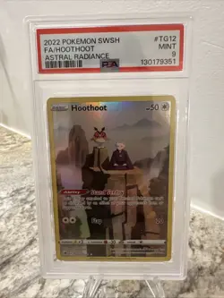 2022 POKEMON SWORD & SHIELD ASTRAL RADIANCE #TG12 FULL ART/HOOTHOOT PSA 9 - Image 1