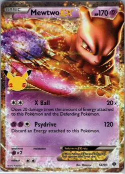 Mewtwo EX 54/99 Celebrations: Classic Collection - Pokemon Card - NM - Image 1