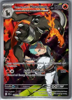 Team Rocket's Houndoom 191/182 SV10: Destined Rivals - Pokemon Card - NM - Image 1
