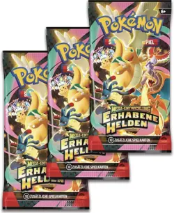 Pokemon TCG Tech Sticker Kollektion Glumanda Erhabene Helden OVP Neu Deutsch - Image 4