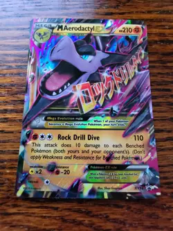 Mega M Aerodactyl EX Pokemon Card Holo Ultra Rare XY98 Black Star Promo - LP!! - Image 1