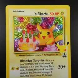 Birthday Pikachu 24 Pokemon Celebrations Collection Holo Card - Image 2