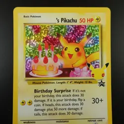 Birthday Pikachu 24 Pokemon Celebrations Collection Holo Card - Image 4