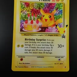 Birthday Pikachu 24 Pokemon Celebrations Collection Holo Card - Image 5