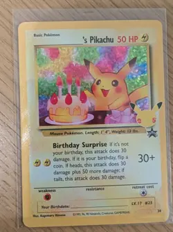 Pokemon Card Birthday Pikachu 24 Celebrations Set Collection Holo Near Mint - Image 1
