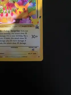 Birthday Pikachu 24 Pokemon Celebrations Collection Holo Card - Image 4