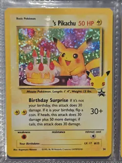 Pokemon Card Birthday Pikachu 24 Celebrations Set Collection Holo Near Mint - Image 1