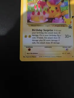 Birthday Pikachu 24 Pokemon Celebrations Collection Holo Card - Image 5