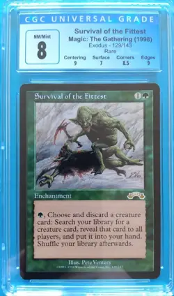 🌳💪 Survival of the Fittest 💪🌳 Exodus | MTG Reserved List | NM/Mint CGC 8 - Image 1