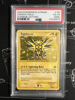 PSA Graded 4(MK) 2009 Pokemon Card Platinum Zapdos Holo Supreme Victors 150/147 - Image 1