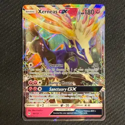 Xerneas GX 90/131 NM Ultra Rare Full Art SM: Forbidden Light Pokemon TCG - Image 1