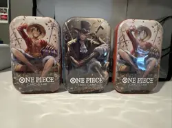 One Piece Tin Pack Set Vol 2 Group of 3 | TS-02 OP-13 | Factory Sealed | Bandai - Image 1